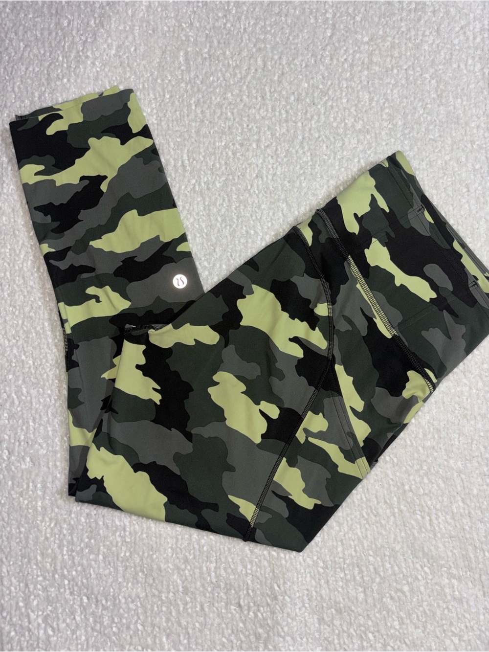 lululemon athletica Camo Print Leggings in Olive & Black